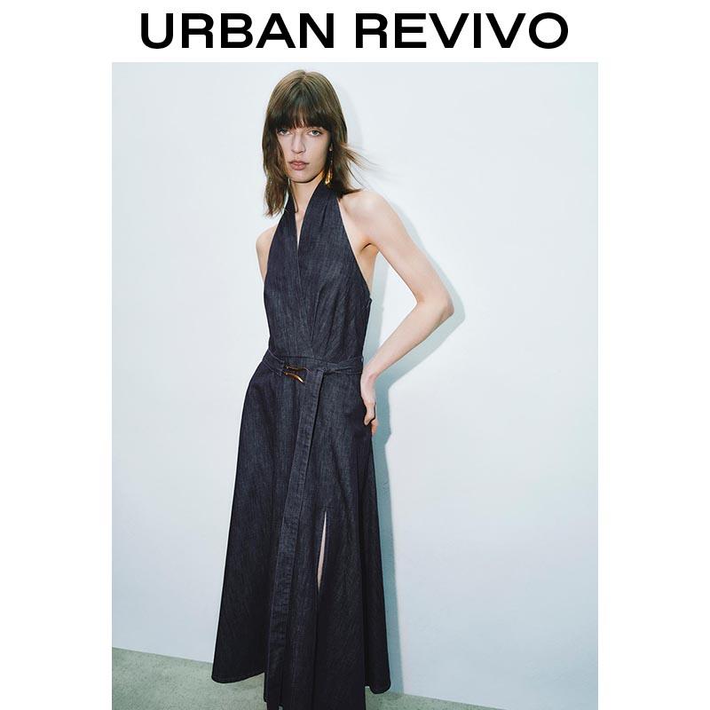 Women's Retro Ambiance Halter-neck Backless Denim Dress UWG850106 Casual Outfit 2025 Women Clothing Girl Elegant Fashion Trendy and Versatile OOTD Womenswear Sleeveless Minimalist Women's Retro Ambiance Halter-neck Backless Denim Dress UWG850106 Casual Outfit 2025 Women Clothing Girl Elegant Fashion Trendy and Versatile OOTD Womenswear Sleeveless Minimalist