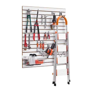 【DealsForYouDays】VEVOR Slat Wall Paneling, 4x 4 ft, MDF Garage Slatwall with Modular Design, White Slat Wall Easy-to-Install Adjustable Slatwall Panel with Coupling Structure DIY Cutting, Fits for Storage Display
