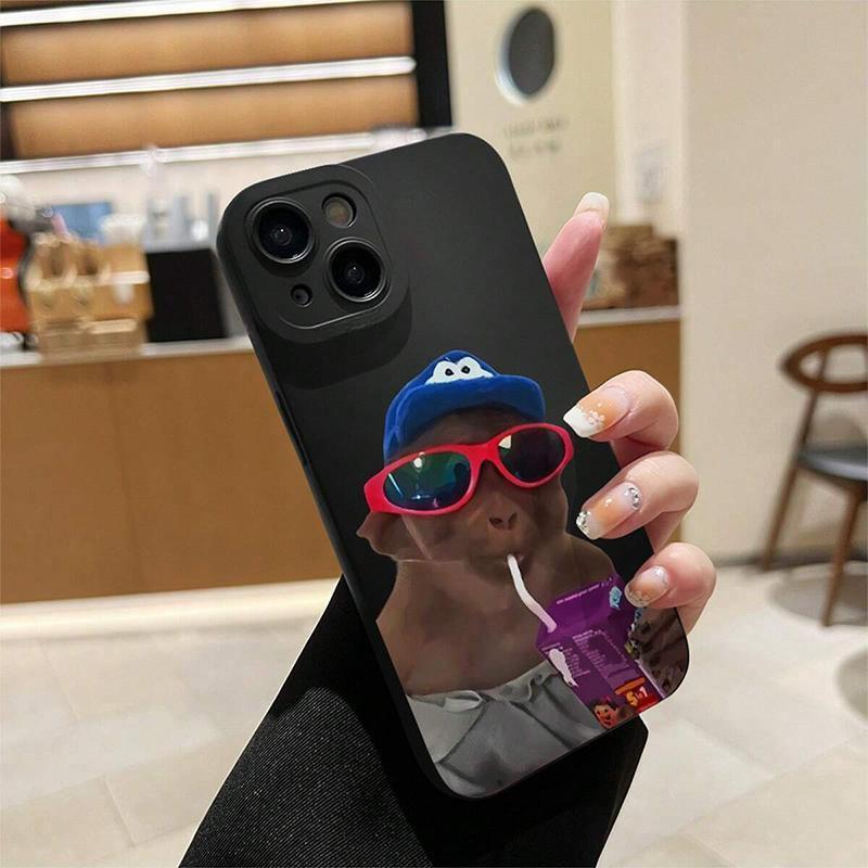 Cartoon Monkey Design Phone Case, 1 Count Cute TPU Anti-drop Protective Case, Phone Accessories for iPhone XS/XS Max/11/12/13/14/15/16 /17Pro Max
