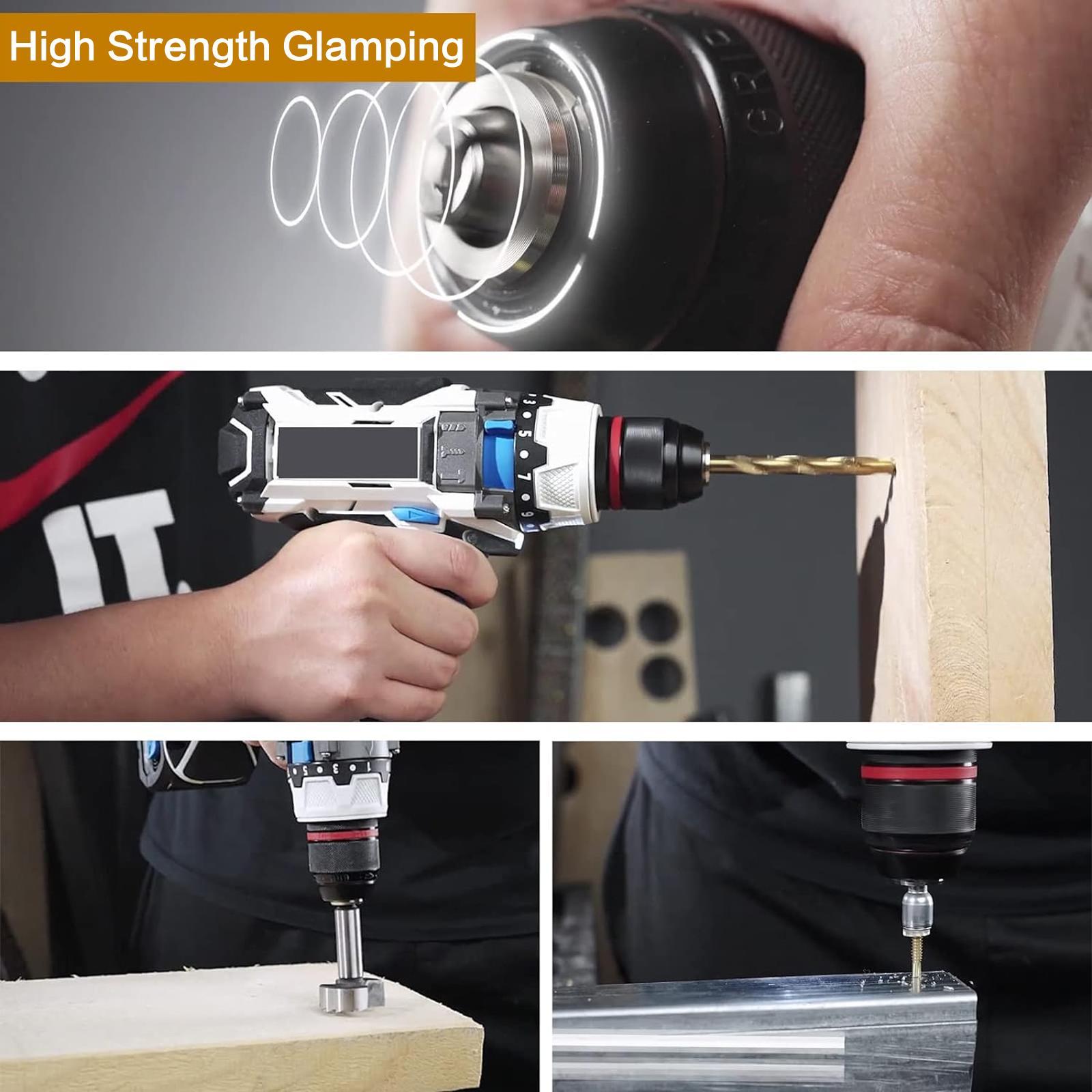 Heavy Duty 1/2-20UNF 13mm Keyless Drill Chuck & SDS & Socket Square Female Adapter, Hardware Tools, Professional Power Tool Accessories, Drill Bit Extension