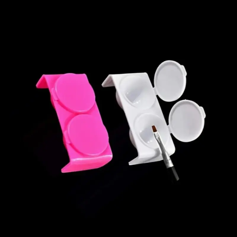 Double Cup Nail Art Cup Bowl Soaking Dish Washing Tool Pink White Nail Tools Supplies Easy to carry for travel