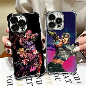 JoJo's Bizarre Adventure Guido Mista Plating Phone Case, Anti-Fall Protection Cover for iPhone 11 12 13 14 15 Plus 16 16E 17 Pro Max 17E, Smartphone Cellphone Handheld Devices Accessories