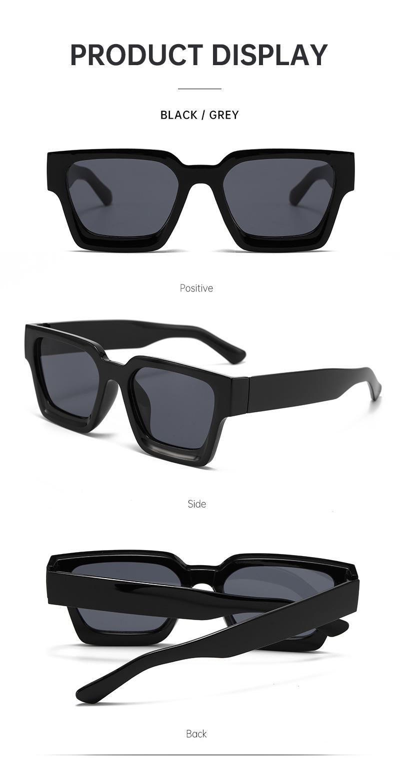 3-Pack Retro Square Sunglasses for Men & Women, Black & Translucent Frames with UV400 Protection, Y2K Trendy Stylish Shades Ideal for Summer, Beach, Travel & Streetwear