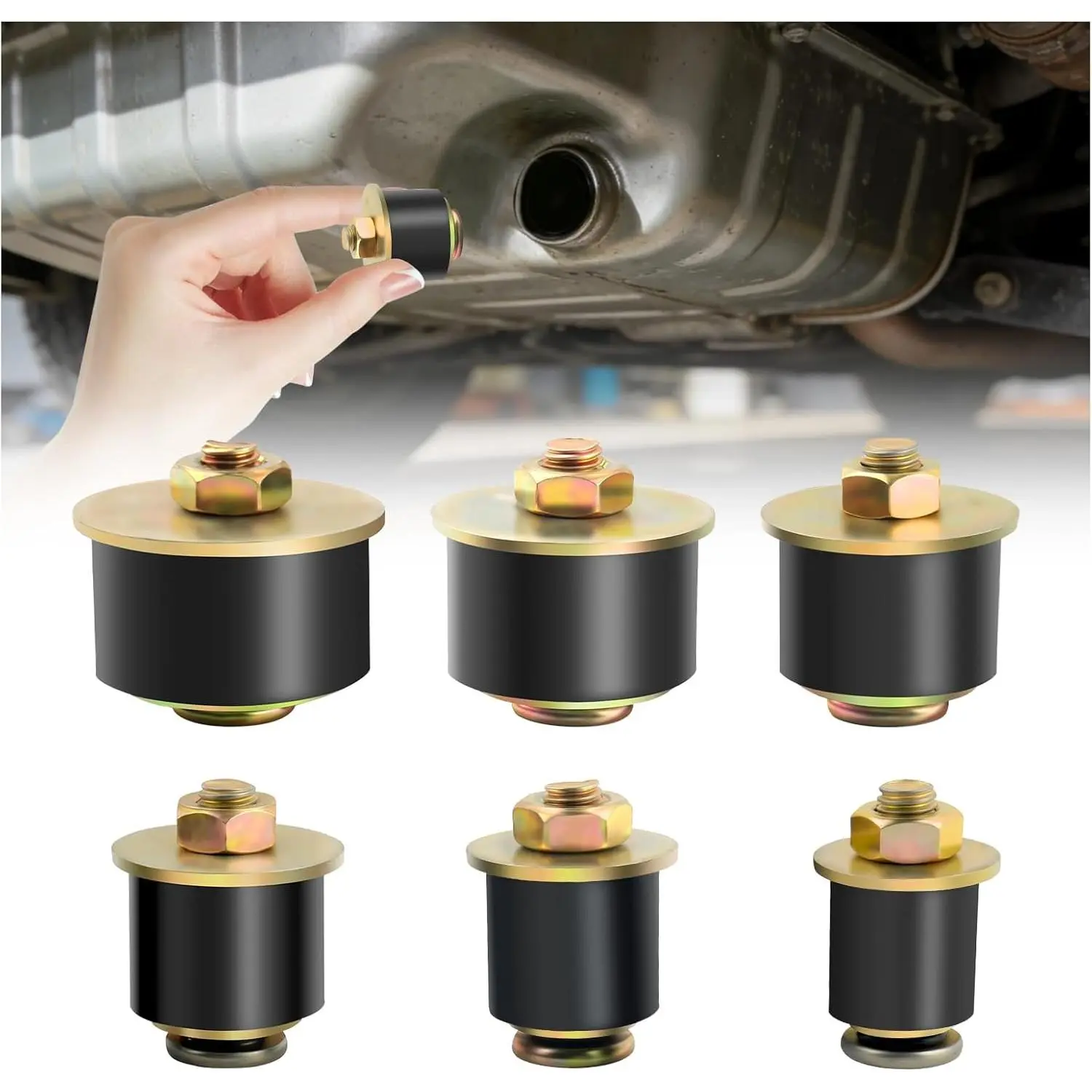 6PCS Rubber Freeze Plugs 3/4" 7/8" 1" 1-1/8" 1-1/4" 1-3/8",Rubber Plugs Automotive for 19mm-38mm Hole Inner Diameter,Universal Car Accessories Replace Engine Expansion Plug