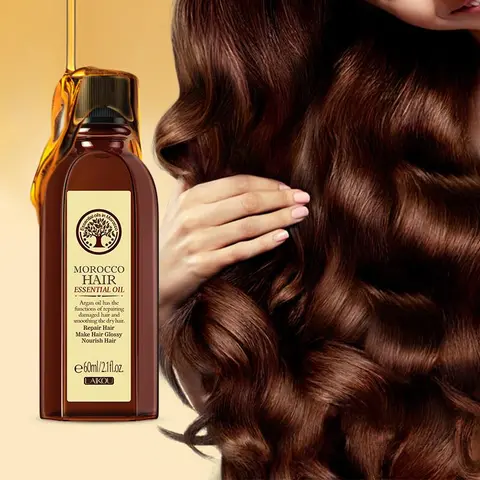 Hair Treatment Oil, Moroccan Argan Essential Oil for Daily Smoothing, Shining & Nourishing Hair, Moisturizing & Hydrating Hair Oil, Moisturizer, Nourishes Hair, Hair Care & Styling Product for Women, Gift, Smooth Shiny Hair