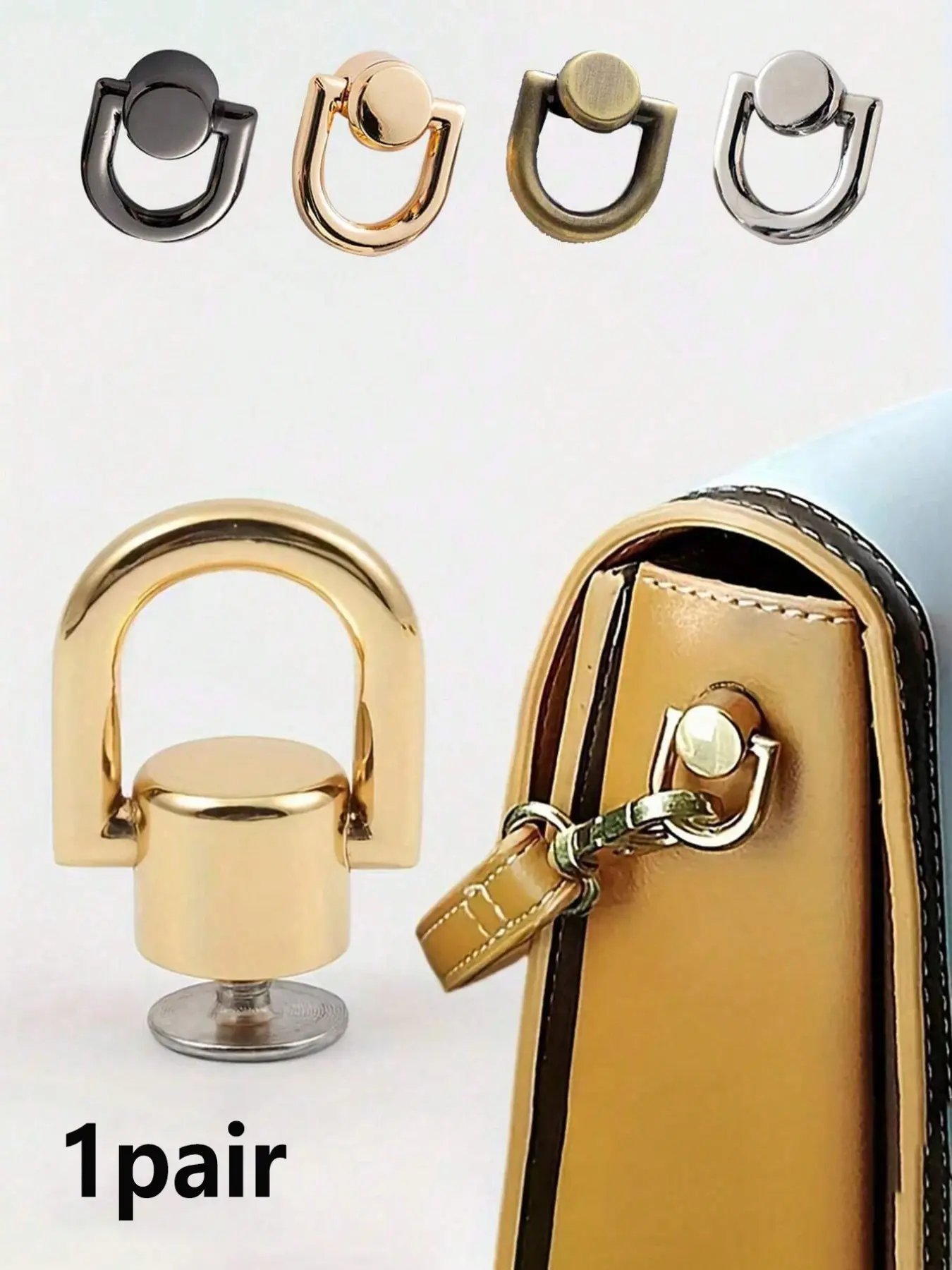 Bag Accessories Set with Metal Buckle, DIY Replacement Clips, Reusable Hardware, Suitable for Various Bags, Women's Gift