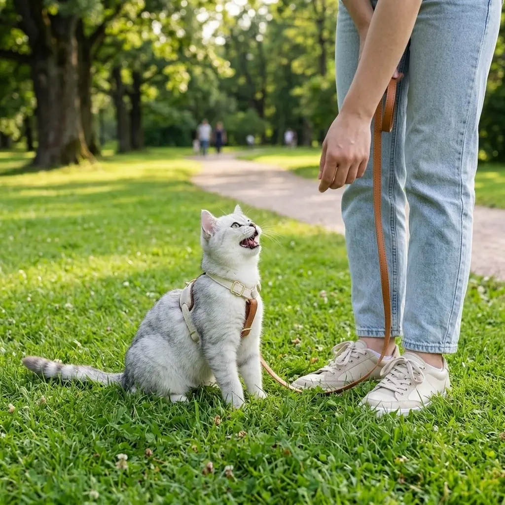 Cute Waterproof Cat Harness Leash Set, Soft Adjustable Puppy Vest, Fashionable Dog/cat Walking Leash, Suitable for Small Dogs, Kittens, Puppies