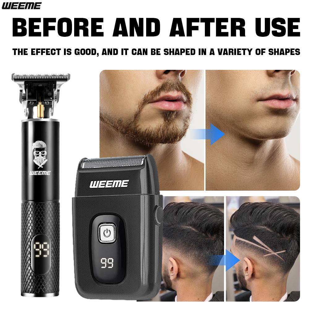 WEEME USB Rechargeable Hair Trimmer Kit, 1 Set Electric Hair Clipper with Accessories, Professional Beauty & Personal Care Product, Cordless Barber Trimmer, Usb Fade Clipper