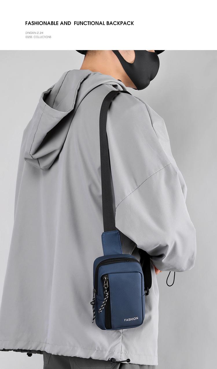 2026 New Leather Chest Bag for Men, Single-Shoulder Small Backpack, Water-Resistant Travel Sports Backpack, Crossbody Chest Bag, Travel Small Backpack