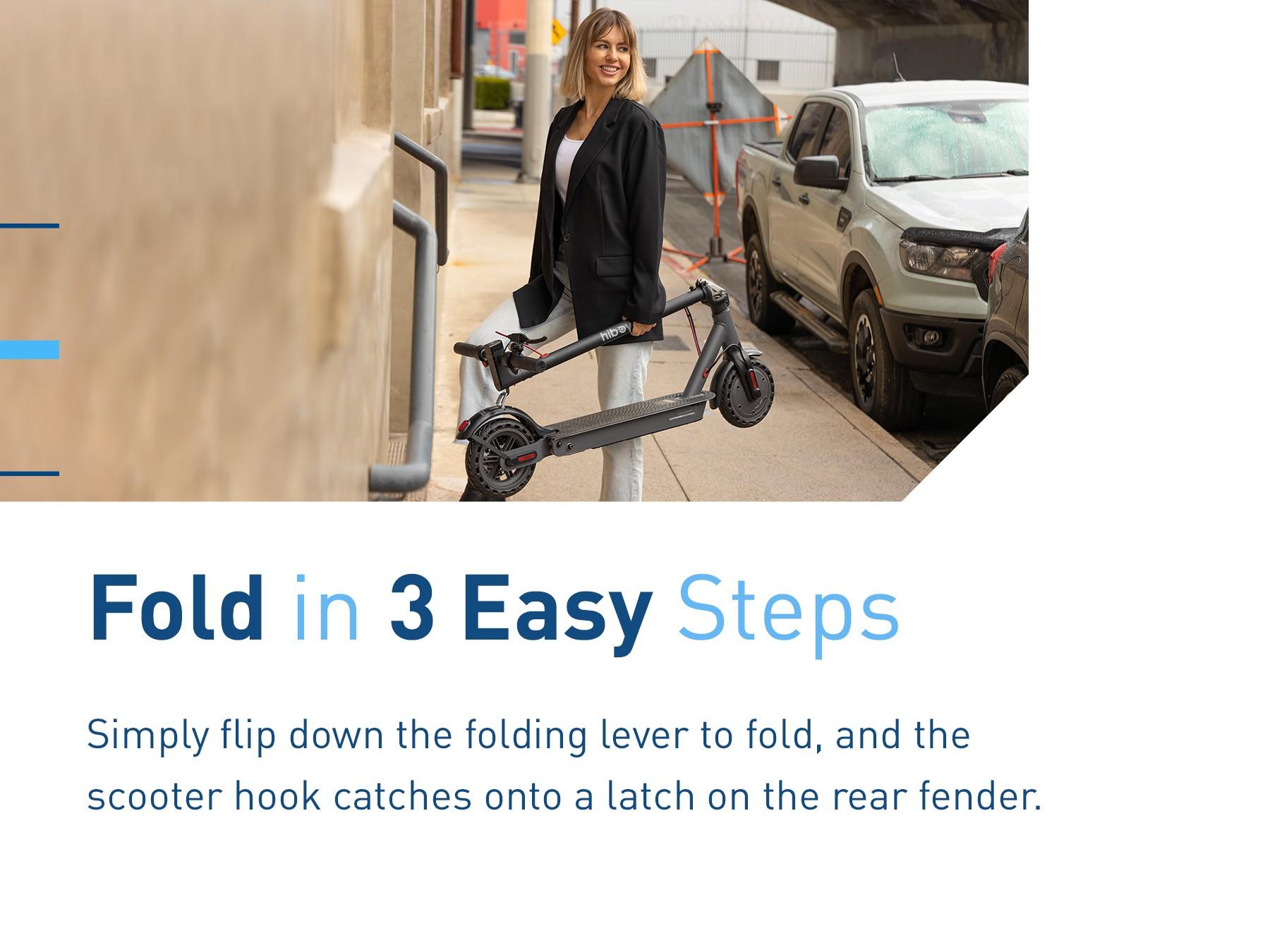 Hiboy S2 Pro Electric Scooter,UL 2271 Certified，10" Solid Tires, 25 Miles Range, 500W Motor & 19 MPH Portable Folding Commuting Electric Scooter for Adults with Double Braking System and App Rear suspensions LED headlight + sidelight + taillight