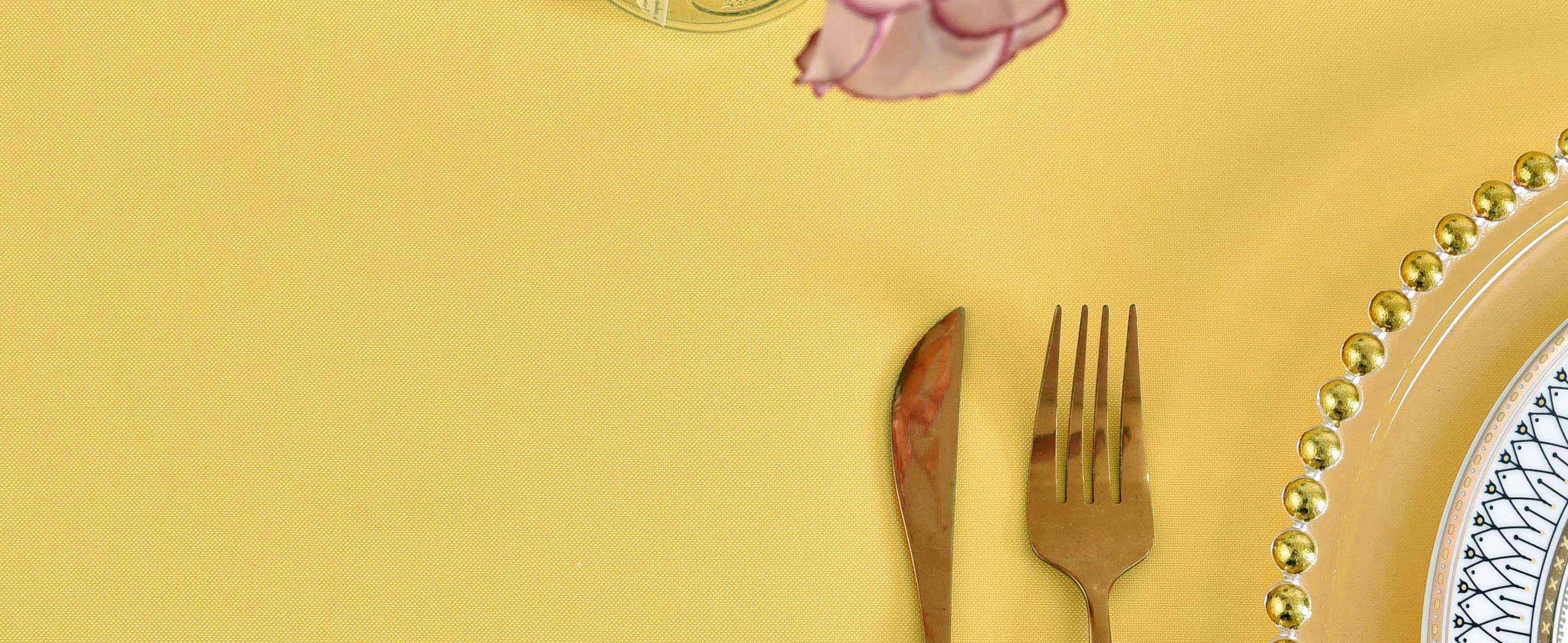 Yellow Rectangle Tablecloth Waterproof Stain Resistant Wrinkle Free Table Cloth 210GSM Polyester Wipeable Table Cover for Party, Banquet, Indoor and Outdoor-Square/Rectangular