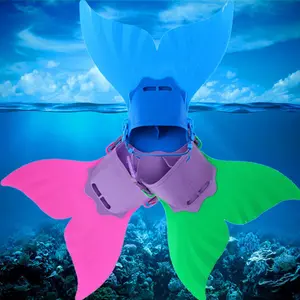 Swimming diving mermaid flippers free diving breaststroke silicone non-slip children professional diving training diving flippers