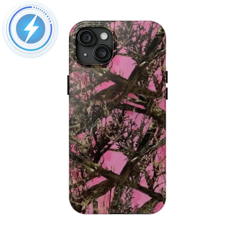 Magnetic Case Coquette Pink Realtree Camo Tough Phone Case, Gifts for Her, Hunting Gift, Camo Phone Case for iPhone17ProMax 16 15 14 13 Pro Max Accessories Protection Aesthetic Protector