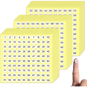 1-300 Stickers with Numbers, Numbered Stickers, Consecutive Number Sticker, 3000 Small Number Sticker, Self Adhesive Round Labels, Inventory Organizing  for Storage, Boxes, Toolbox, Indoor Outd