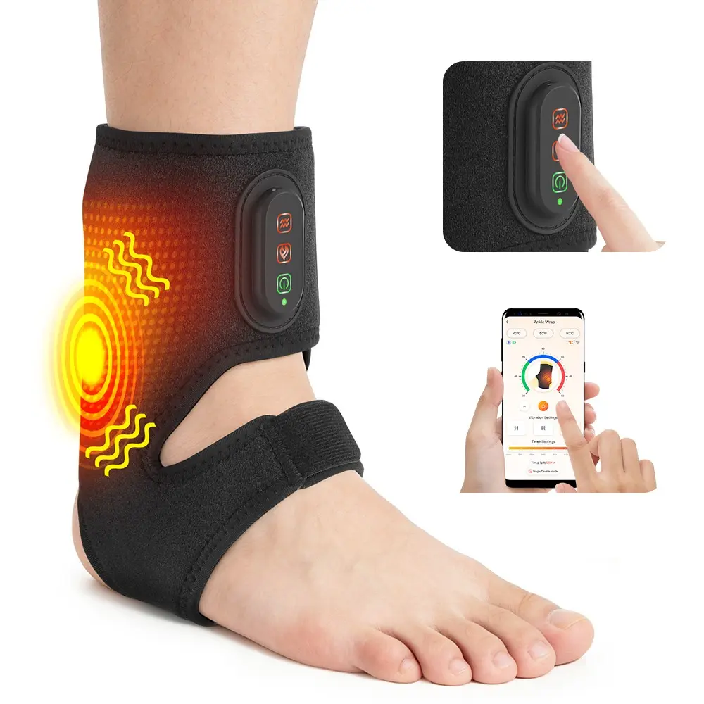 1PCS APP Ankle Massager 3 Heat & Vibration, 3000mAh Rechargeable, Smart Timer, Gift for Women