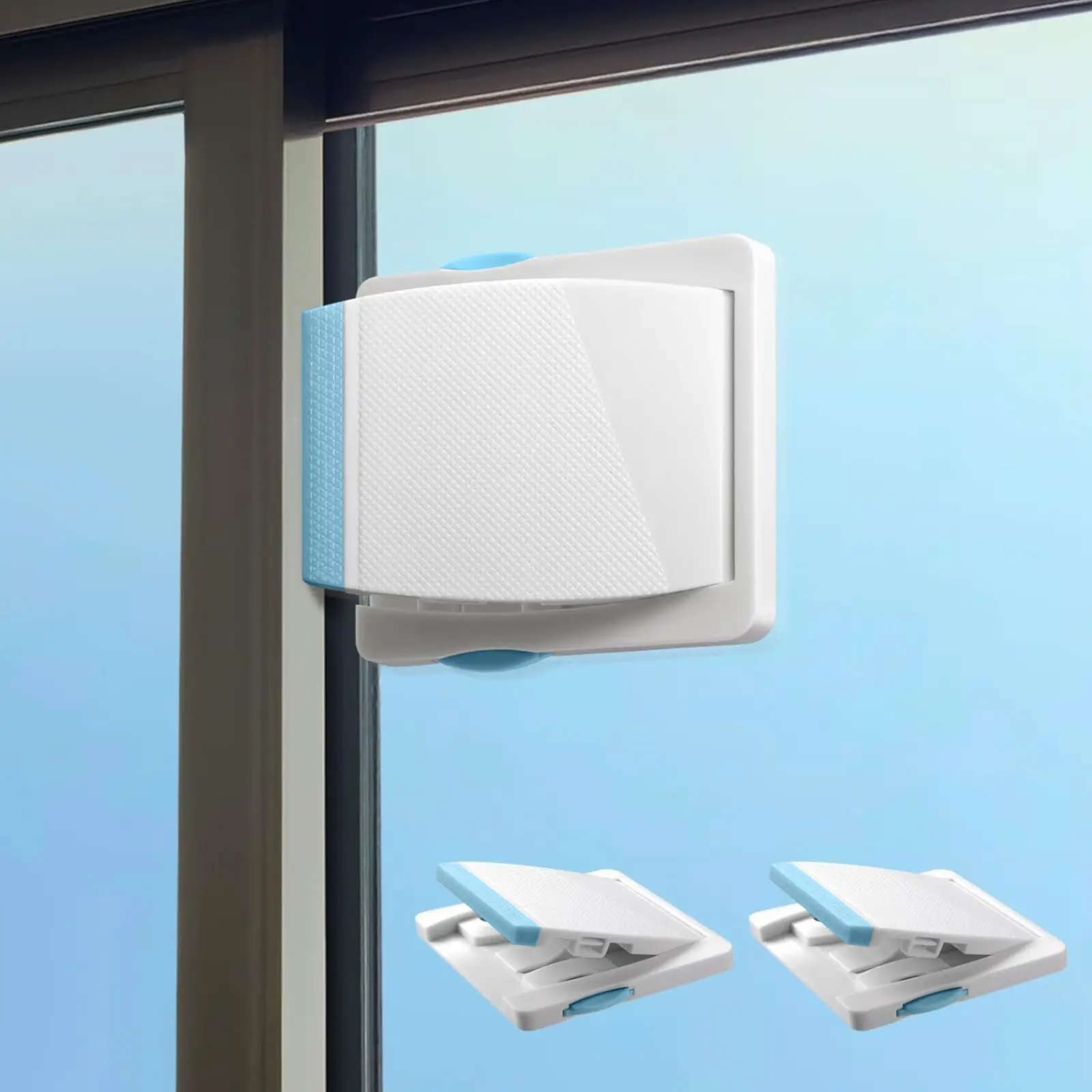 Sliding Glass Door Locks for Child Safety, Baby Proof Closets, Sliding Window Locks, with Strong 3M Adhesive Tape, No Screws or Drills, Easy Clean