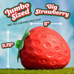 Giant big strawberry decompression kneading toy, soft waxy feel girlish heart tricky kneading slow rebound desktop good things