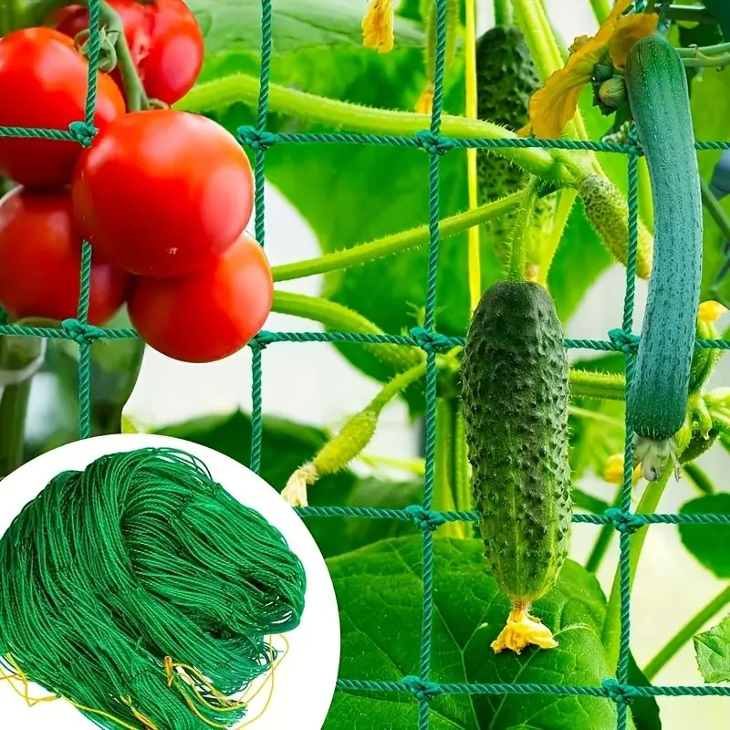 Durable Garden Trellis Netting - Garden Aid - Horticultural Climbing Net - Support for Climbing Plants, Flowers & Vegetables, Easy to Install, Weather-Resistant - Plant Fruit And Vegetable Climbing Net for Green Plants, Passion Fruit, Grapes