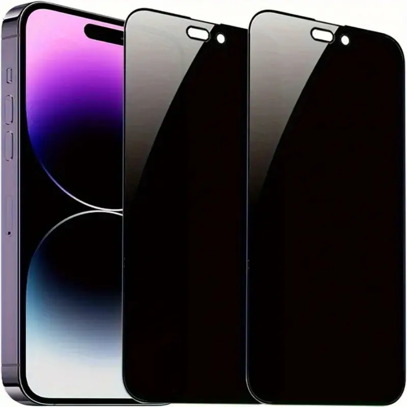 2-Pack HD Privacy Tempered Protective Glass Screen Protector for iPhone 11/12/13/13 Pro/14/15/16/17/18 Series, Drop Proof Transparent, Scratch-Free, Anti-Fingerprint, High-Strength Proven Durability Phone Accessories