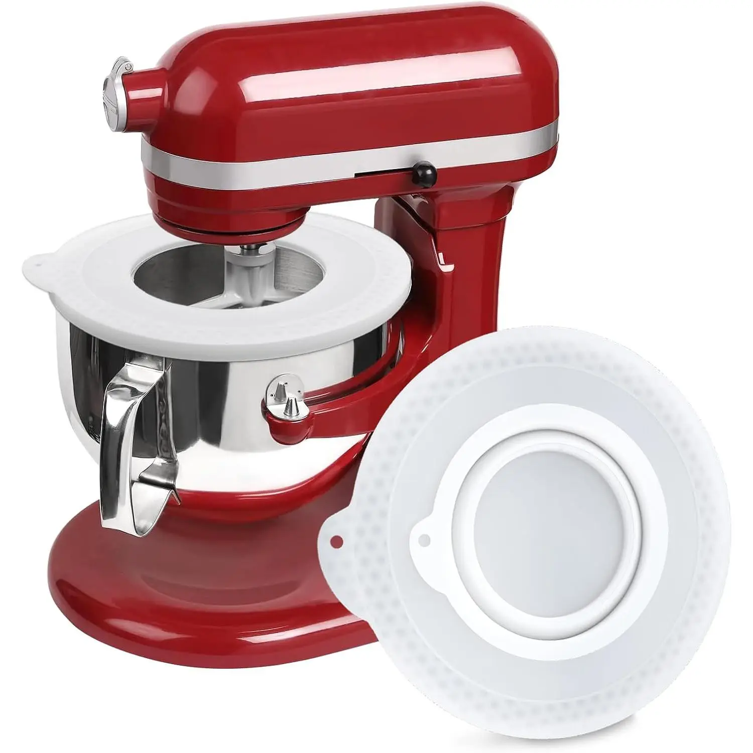 Mixer Bowl Cover Compatible with  6-7 Quart Bowl-Lift Stand Mixers, Kitchen Aid Covers for Stand Mixer to  Spilling of Ingredients (White)