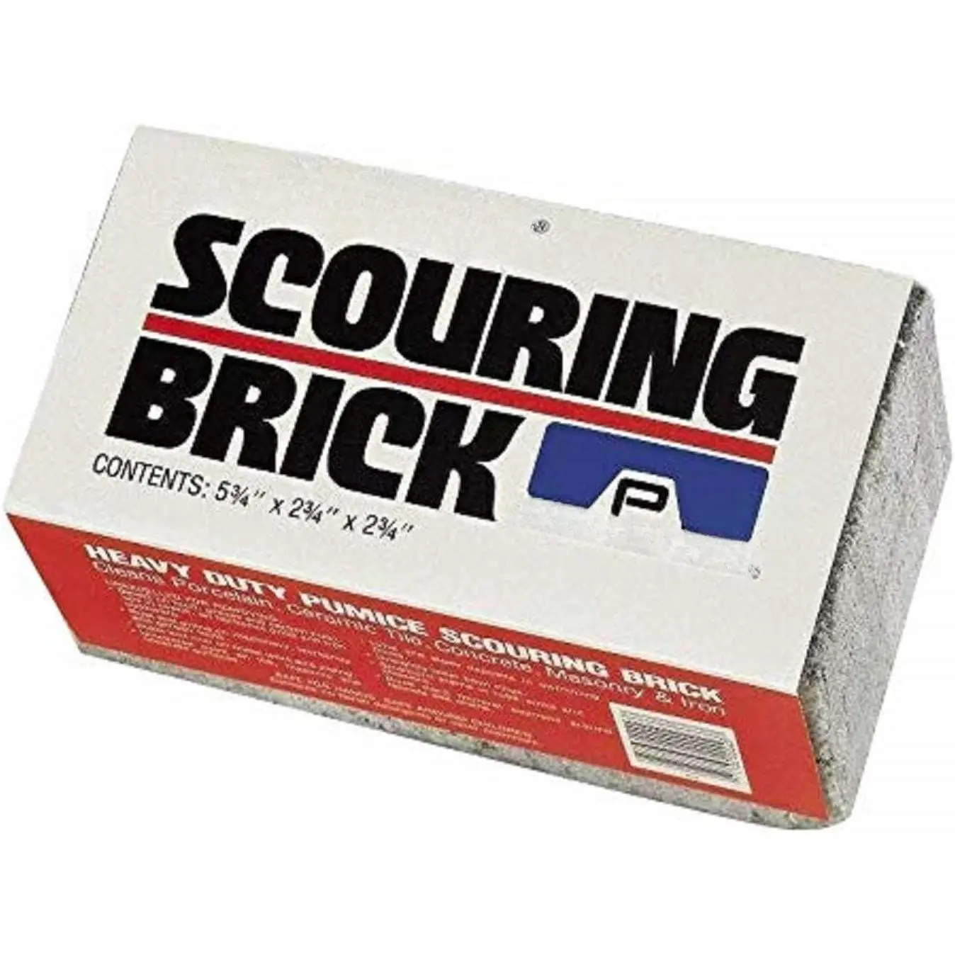 U.S Pumice Scouring Brick, Large Scale Heavy Duty Pumice Cleaning Brick for Flat Top Grills, Griddle Stains & ,  Pumice Cleaning Bar for Rust, Tiles & Pools - JPS-12 (Pack of 1)