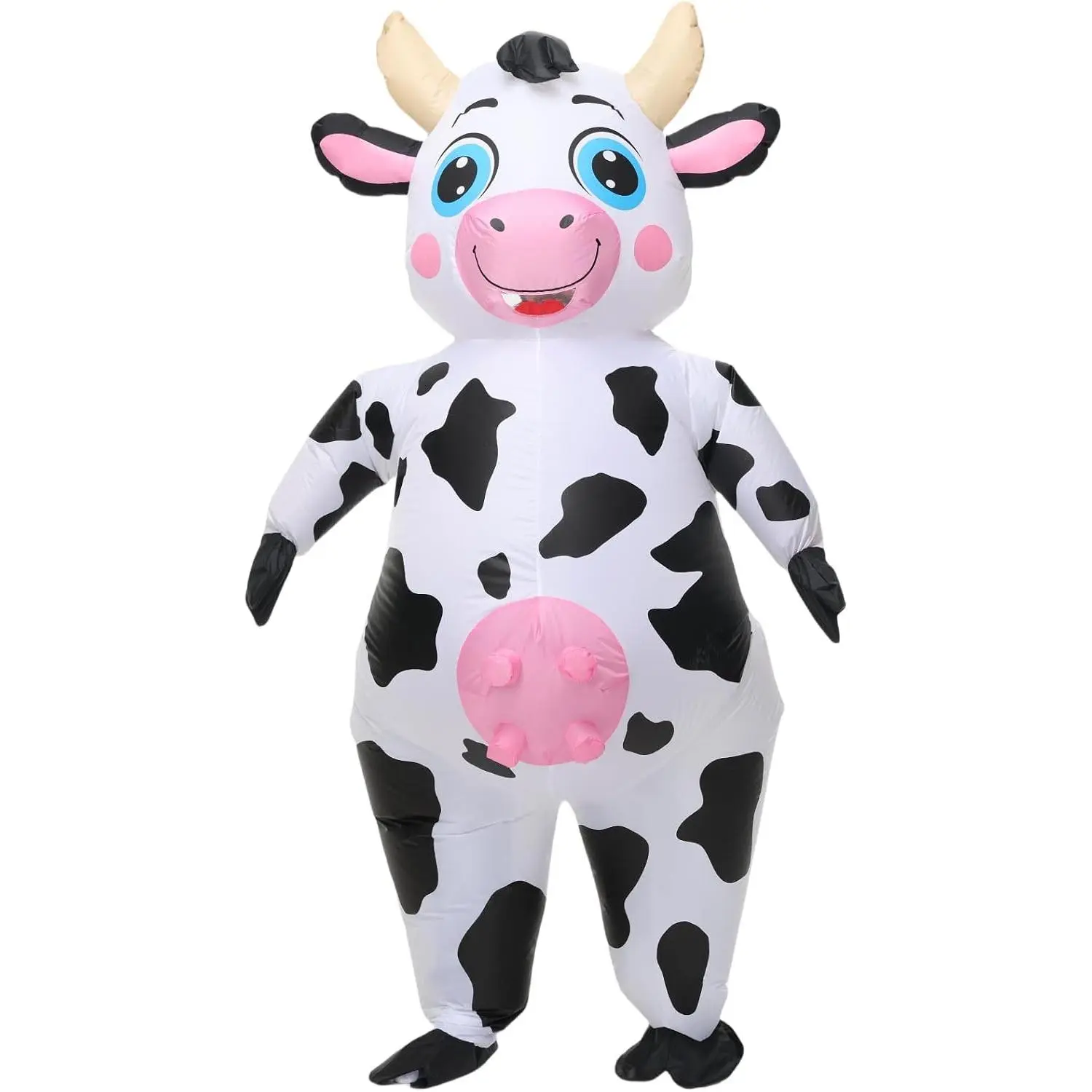 Funny Inflatable Blow Up Cow Costume Animal Suit for Cosplay Party Halloween Christmas Carnival Parade Festive(Gift)