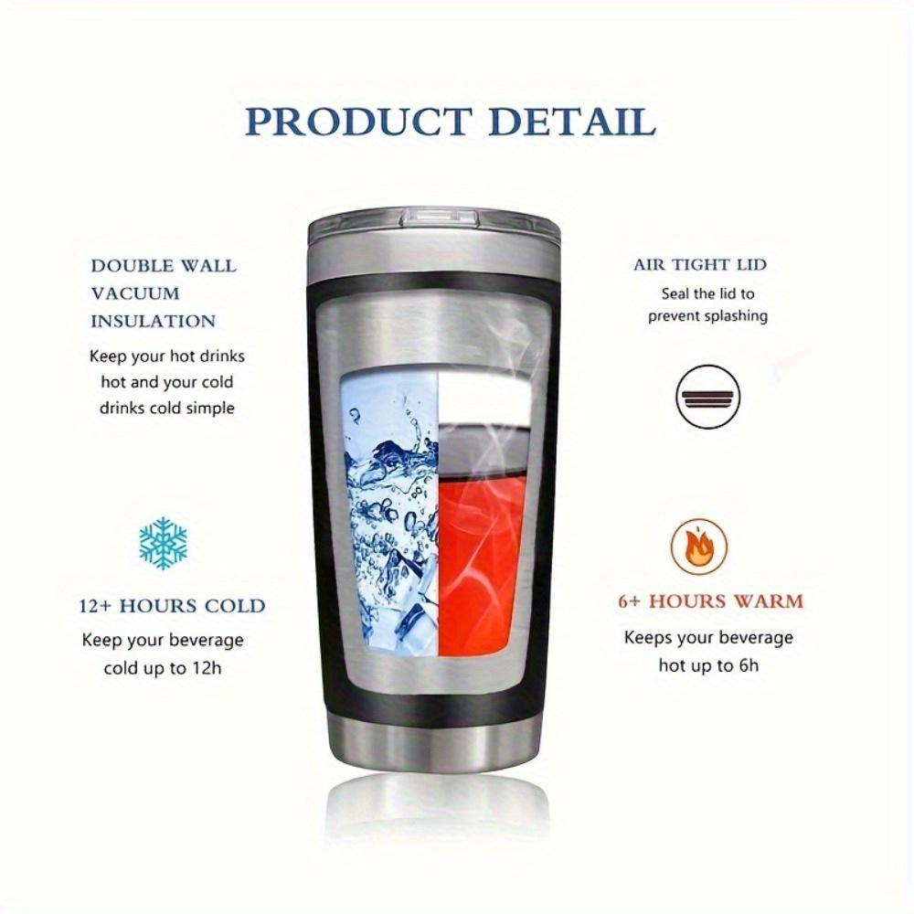 20oz Dandelion Dragonfly Faith Tumbler 20oz, Know That I Am God, Religious, Christian Gifts, Coffee Insulated Bottle for Women, Stainless Steel Double Wall Vacuum Insulated Coffee Mug, Travel Cup with Lid