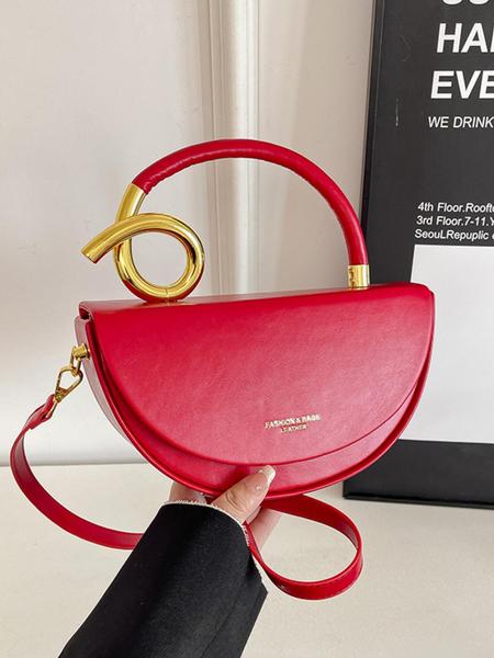 Women's Fashionable Solid Color Handbag, Crescent Bag, Casual Versatile Stylish Crossbody Bags for Daily Commuting, Stylish High-end Commuter Bag for Party and Shopping