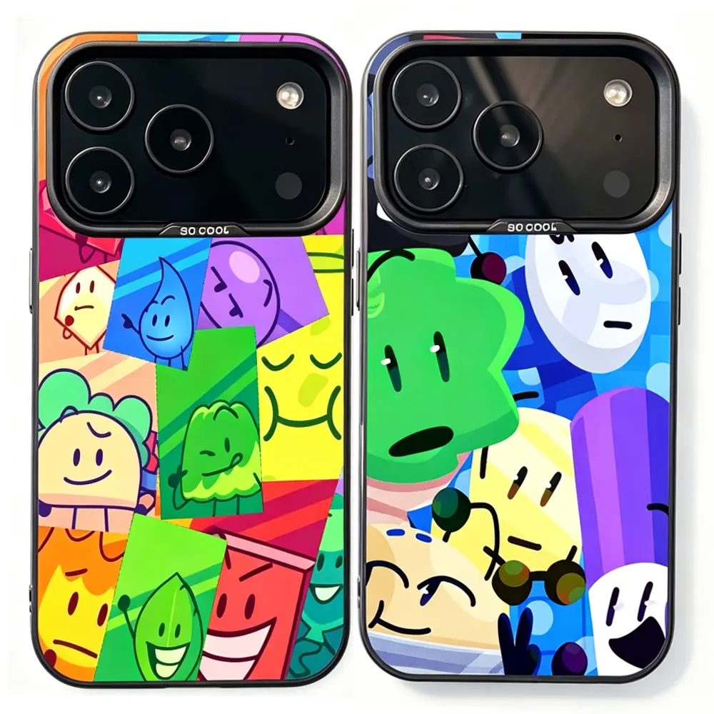 Bfdi B-Battle for Dream Island Phone Case for iPhone 17 Pro Max Air 16 Pro 15 14 Plus 13 12 11 and Samsung S26-S23 Plus Ultra Protection Black Tpu Cover