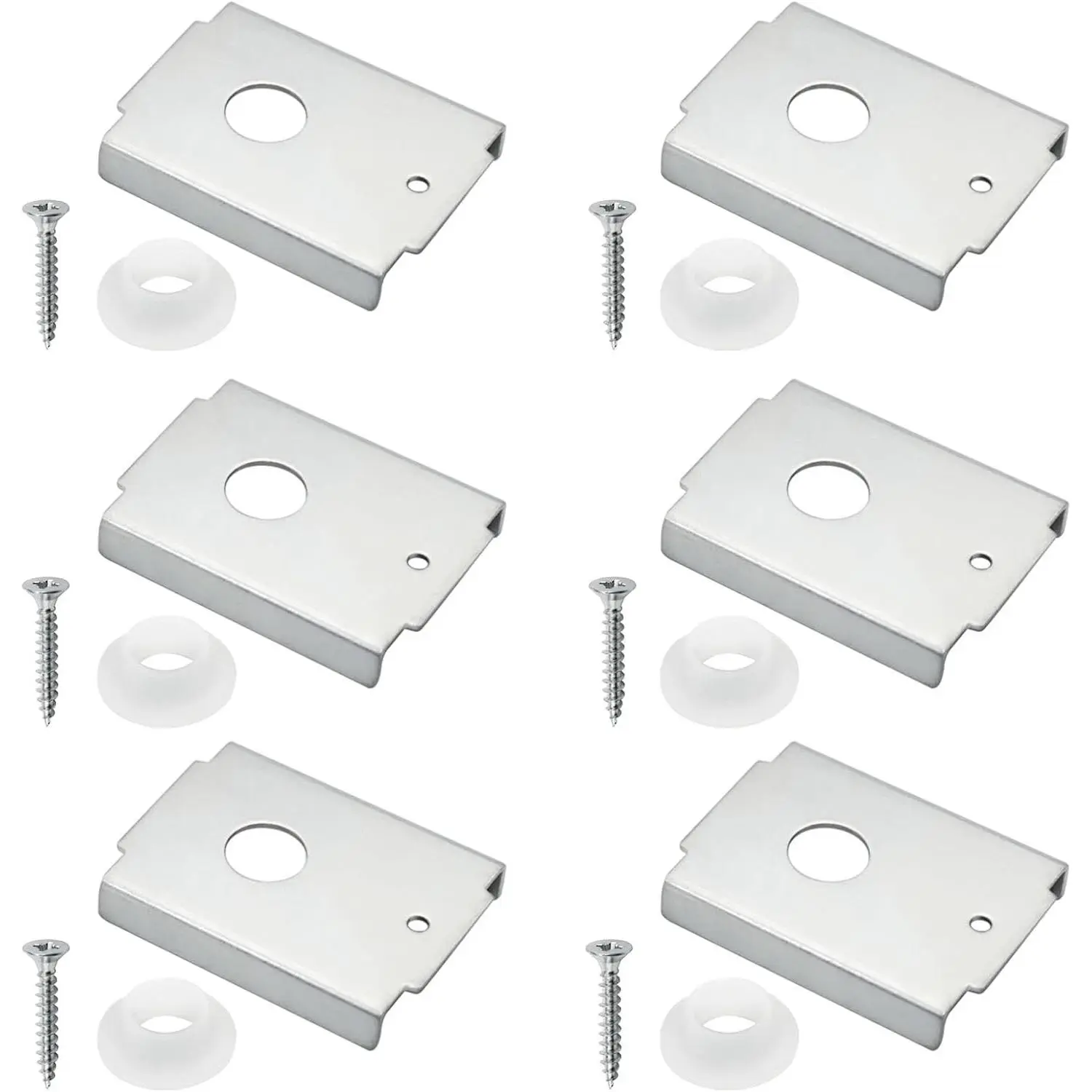 6Pcs Bi-fold Door Repair Bracket, Top or Bottom Mount