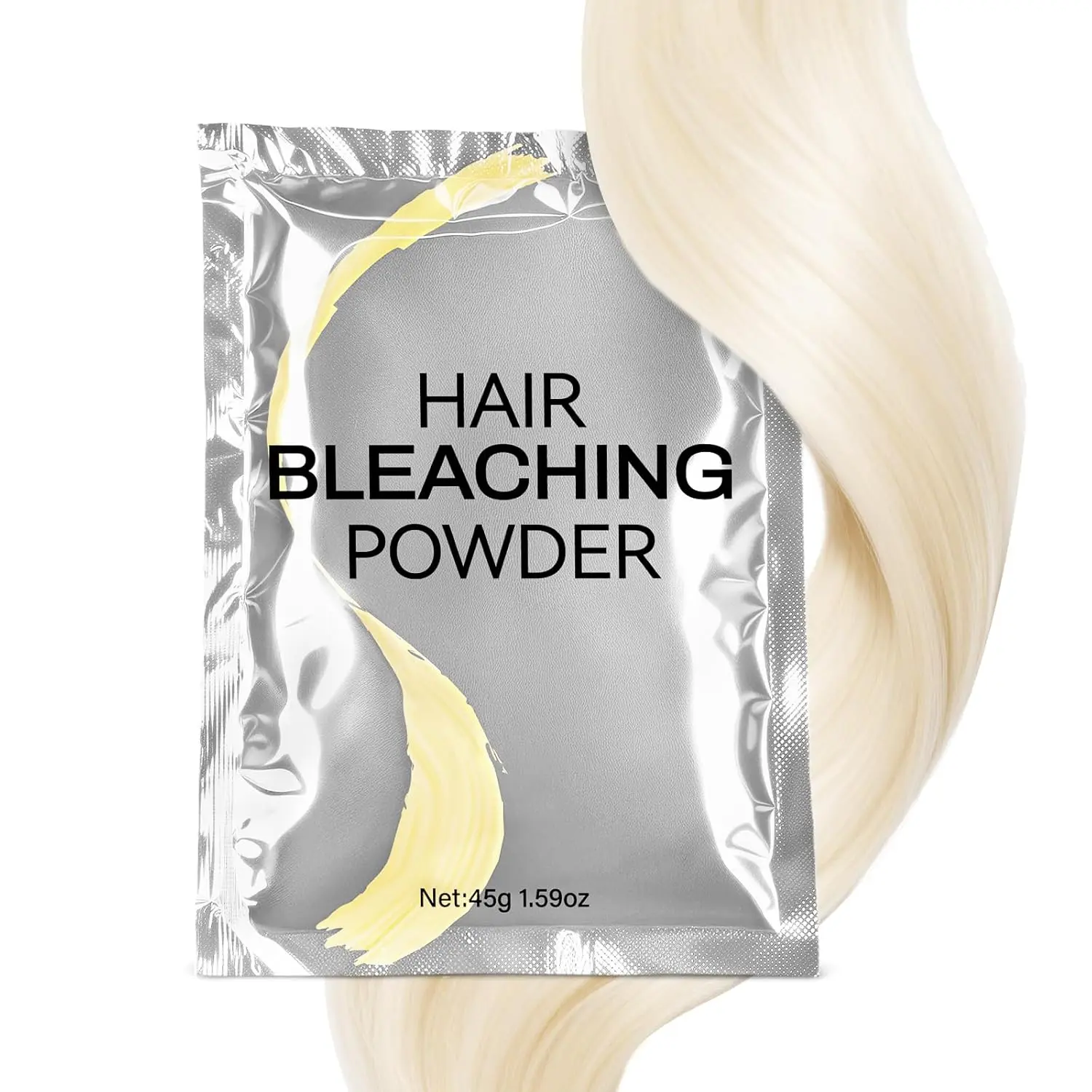 Hair Bleach Powder for Hair, Professional Lightening Bleach Lift Up to 8 Levels for Hair Highlights & Lightening 45g