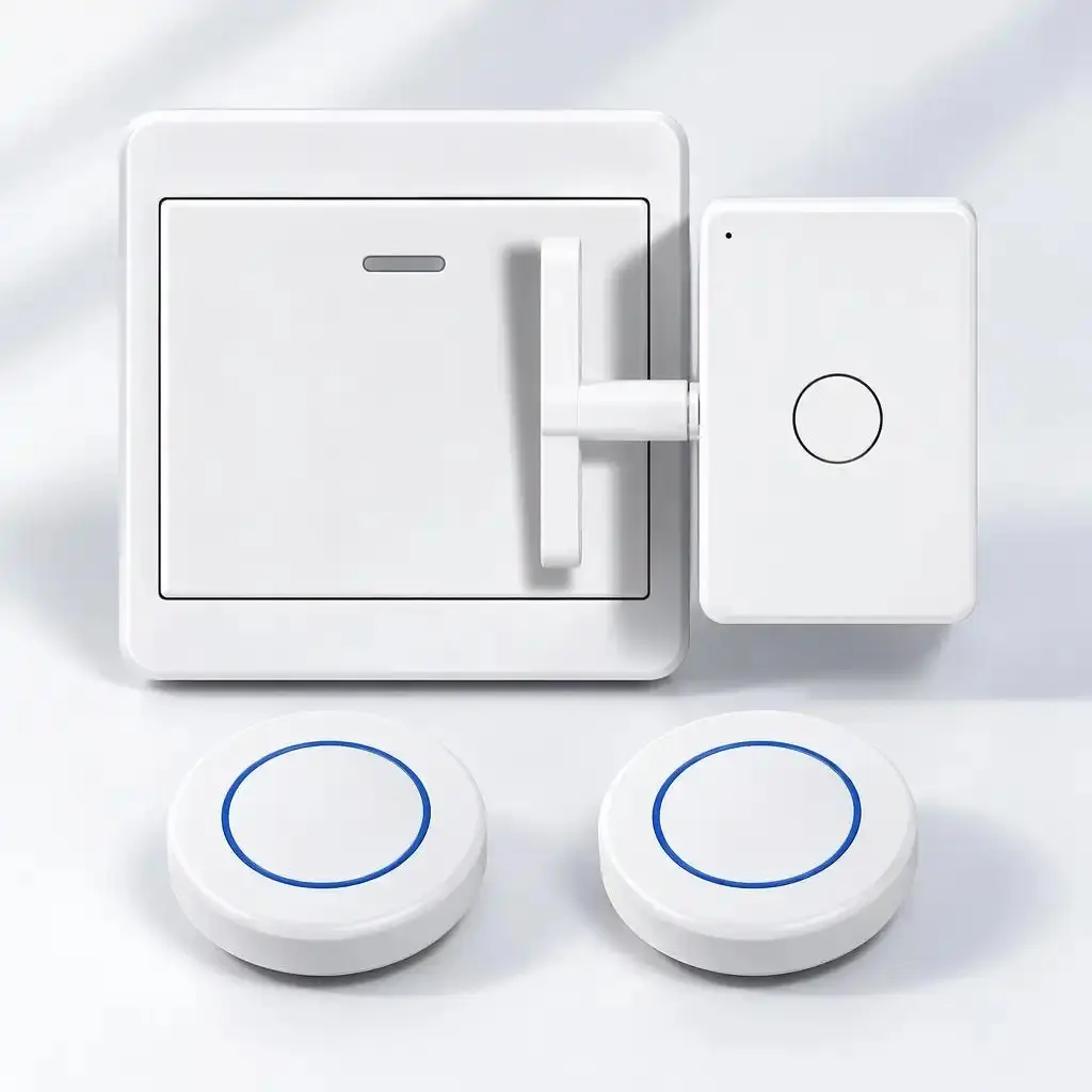 Smart Home Control System with Wall Mount and Two Remote Sensors for Easy Convenient Operation Universal Compatibility Energy Saving Voice Control App Control Ideal for Bedroom Living Room Kitchen Office