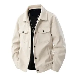 Men's Corduroy Jacket - Autumn/Winter Warm Neck, Multi functional Pocket and Snap Design, Machine Washable, Suitable for Daily Casual Men's Top