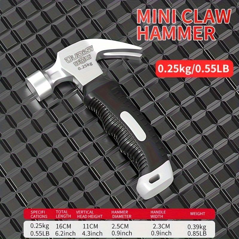 1pc Mini Claw Hammer with Ergonomic Handle - Carbon Steel, Durable, Multi-purpose, Used for Carpentry, Window Breaking, etc. - Includes Convenient Nail Lift Function