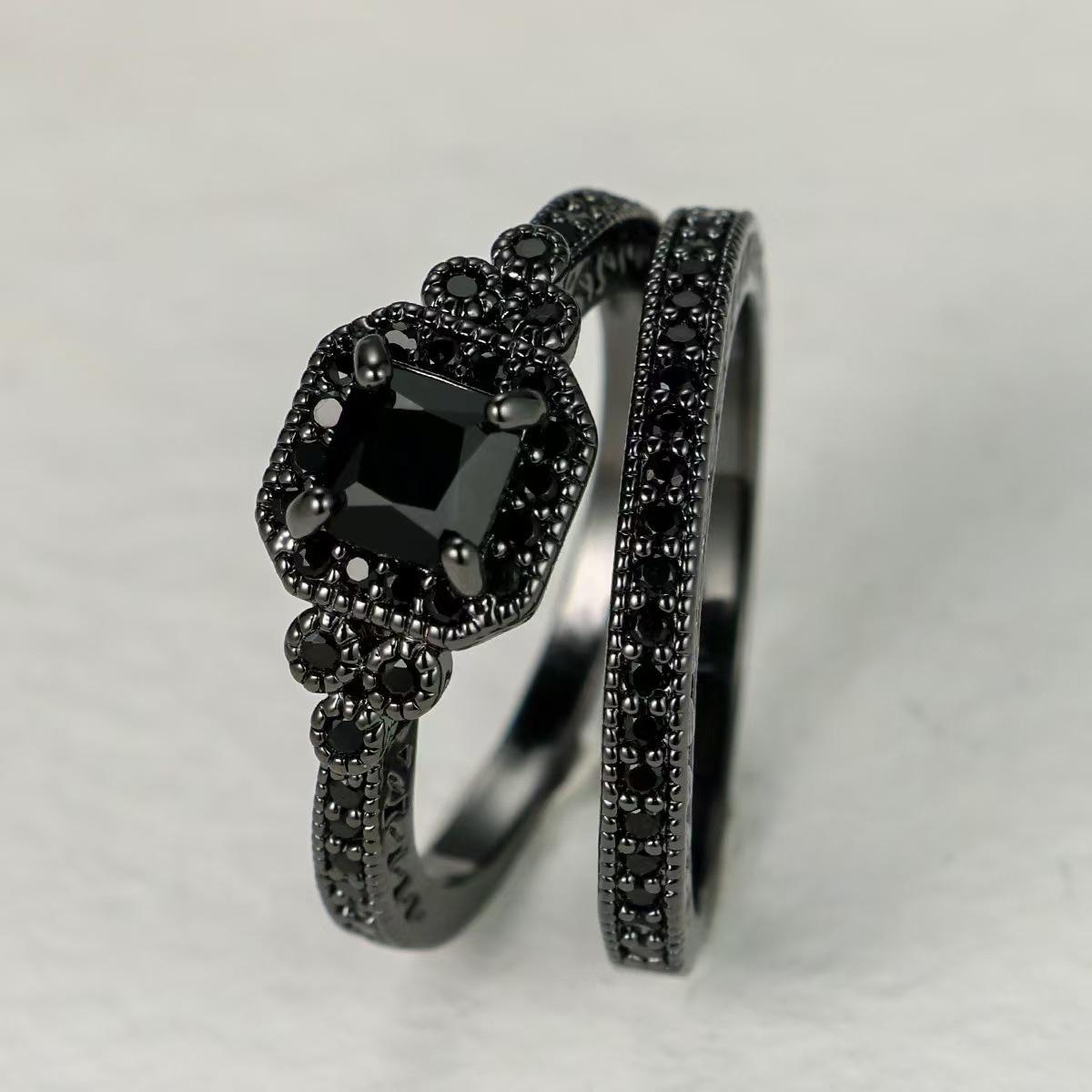 2-Piece Dazzling Stone Ring Set | Stackable Rings with High-End Feel – Simple, Stylish, Sparkly Everyday Jewelry for Women 💎✨