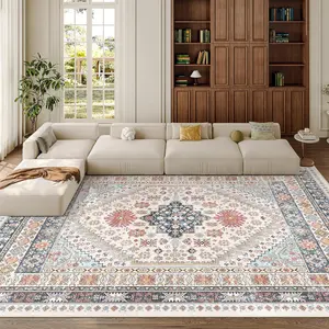 ComiComi Luxury Premium Style Home Area Rug , Bohemian Area Rugs for Living Room/ Bedroom ,   Soft Velvet  Non-Slip Backing   Machine  Washable Rugs,Vintage Large Area Rug,Stain Resistant Home Decor Rug,Multiple Size Options