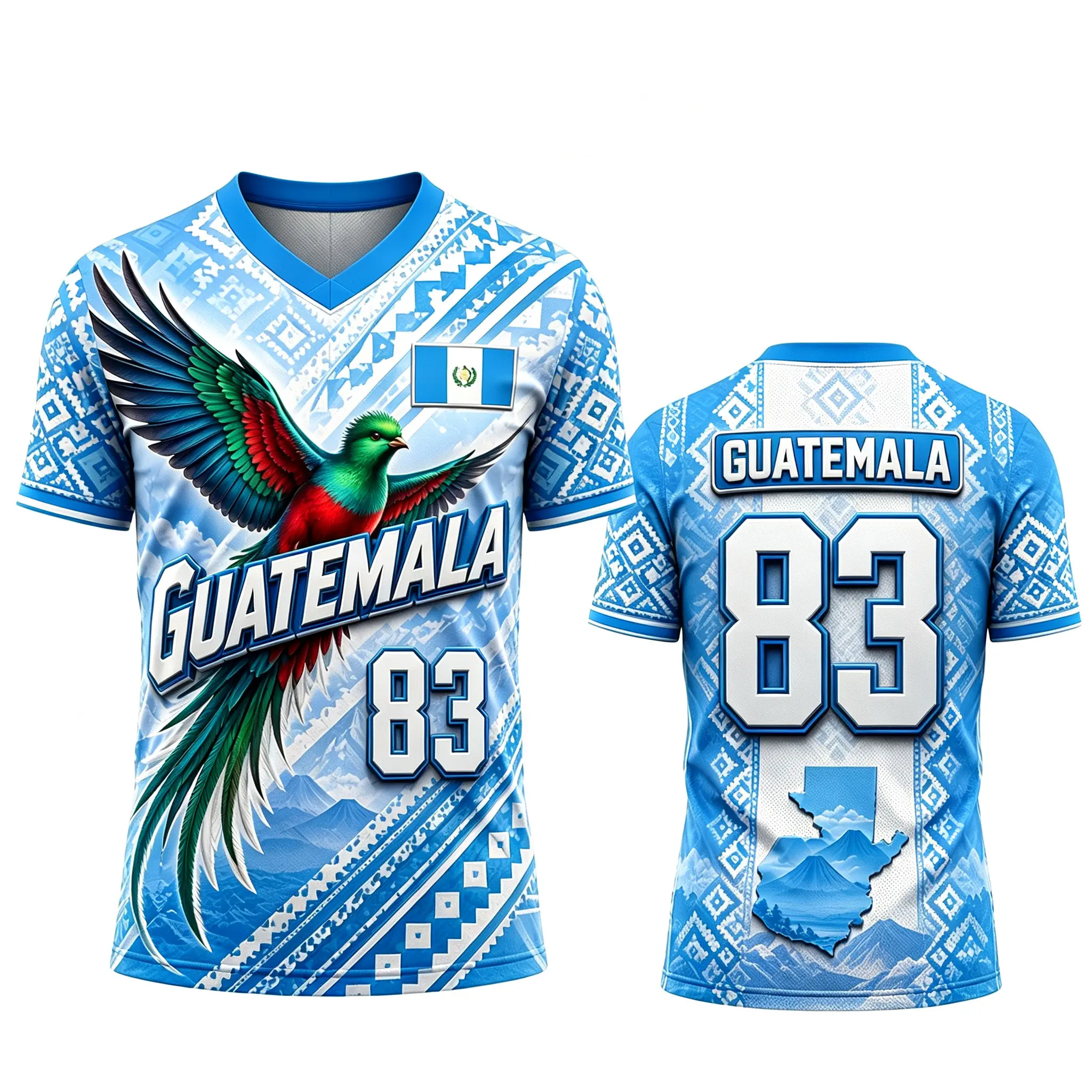 Guatemala Football Hybrid Mesh Jersey,  Guatemalan Pride Shirt