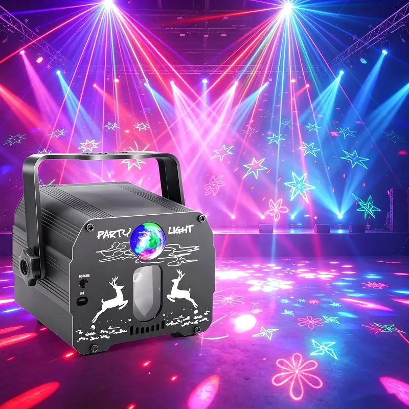 Dj Disco Ball Party Light, Sound-Activated RGB Stage Lamp, Music Sync Lights, Remote Control, Perfect for Parties, Bars, Ktv, Birthdays, Weddings, Dancing, USB Powered Lighting