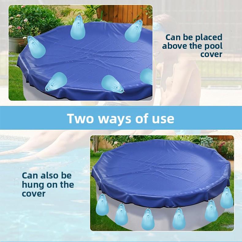 Outdoor winter swimming pool cover hanging bag wall bag waterproof water bag load-bearing pool artifact water drop cover bag