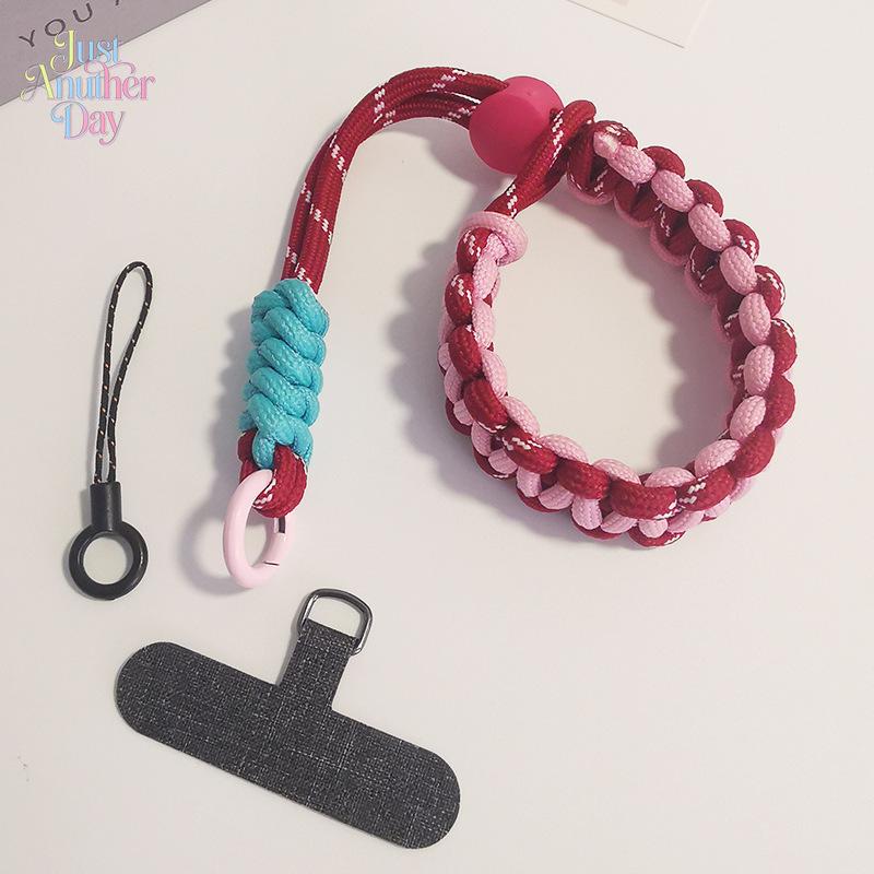 and-Woven Paracord Phone Wrist Strap Adjustable Anti-Lost Phone Lanyard with Universal Patch Multiple Color Options Durable Wristband for Phones Keys and Bags Stylish and Practical Daily Accessory