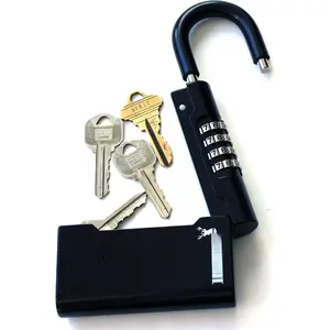 Guard-a-Key Black Realtor's Lockbox Portable Resettable  Key Safe Combination Lock Box for House , Realtors,  Rentals, Black
