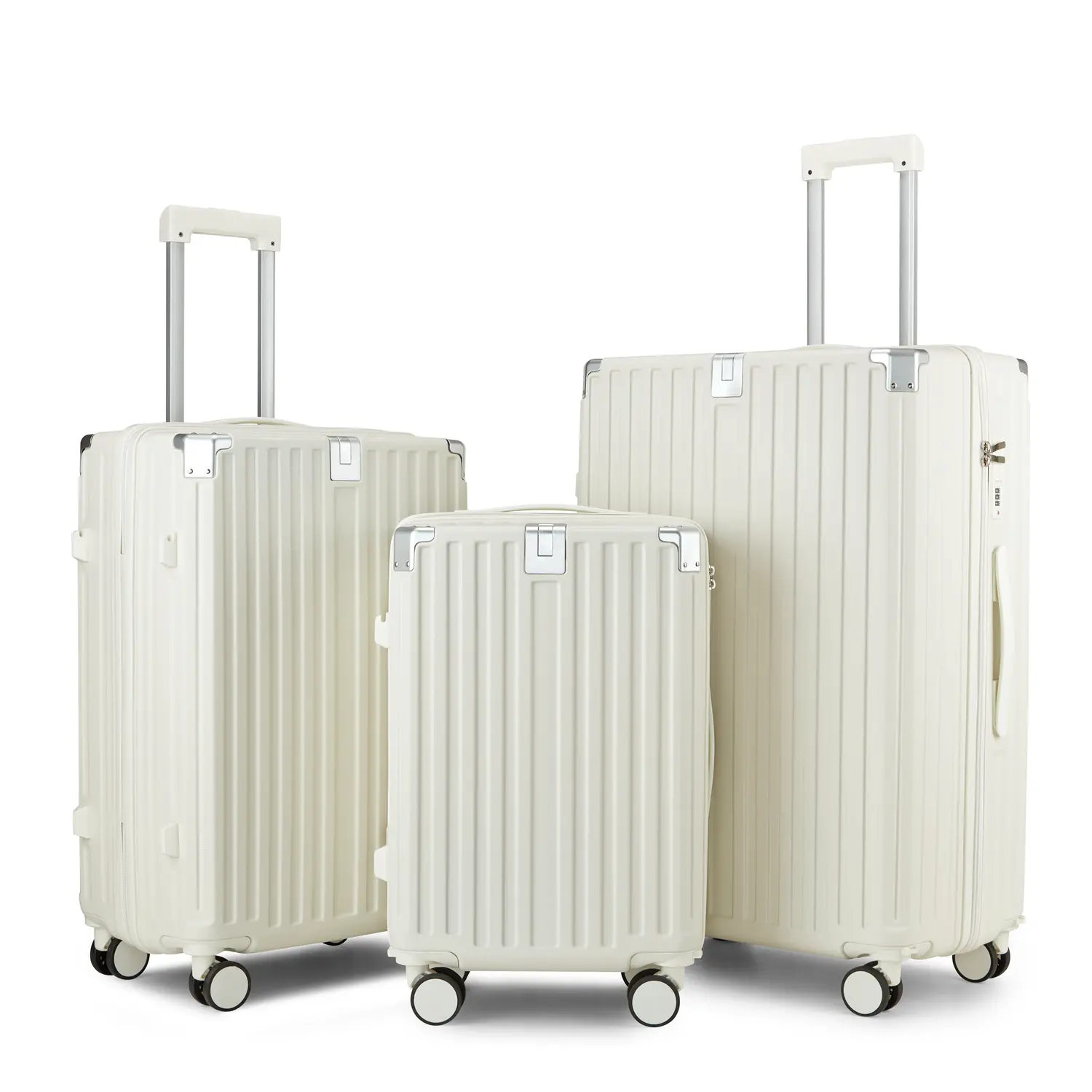 ARCH 3-Piece Large-Capacity Luggage Set with Removable Wheels, Durable Travel Suitcases, Lightweight Expandable Baggage, TSA-Approved Lock, Multiple Compartments, for Business Trips, Vacations, Family Travel, Carry-On and Checked Options