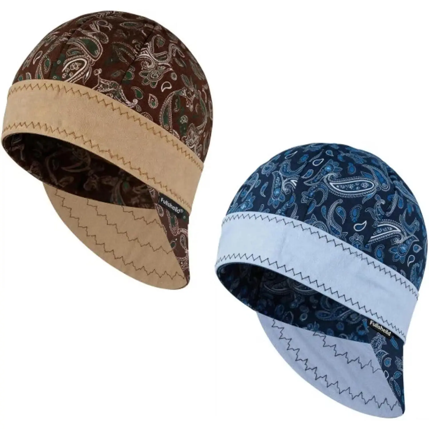 Reversible Cap Resistant CAT 2 Protective FR Welder Hats 6 Pannel Lightweight Printed for Men