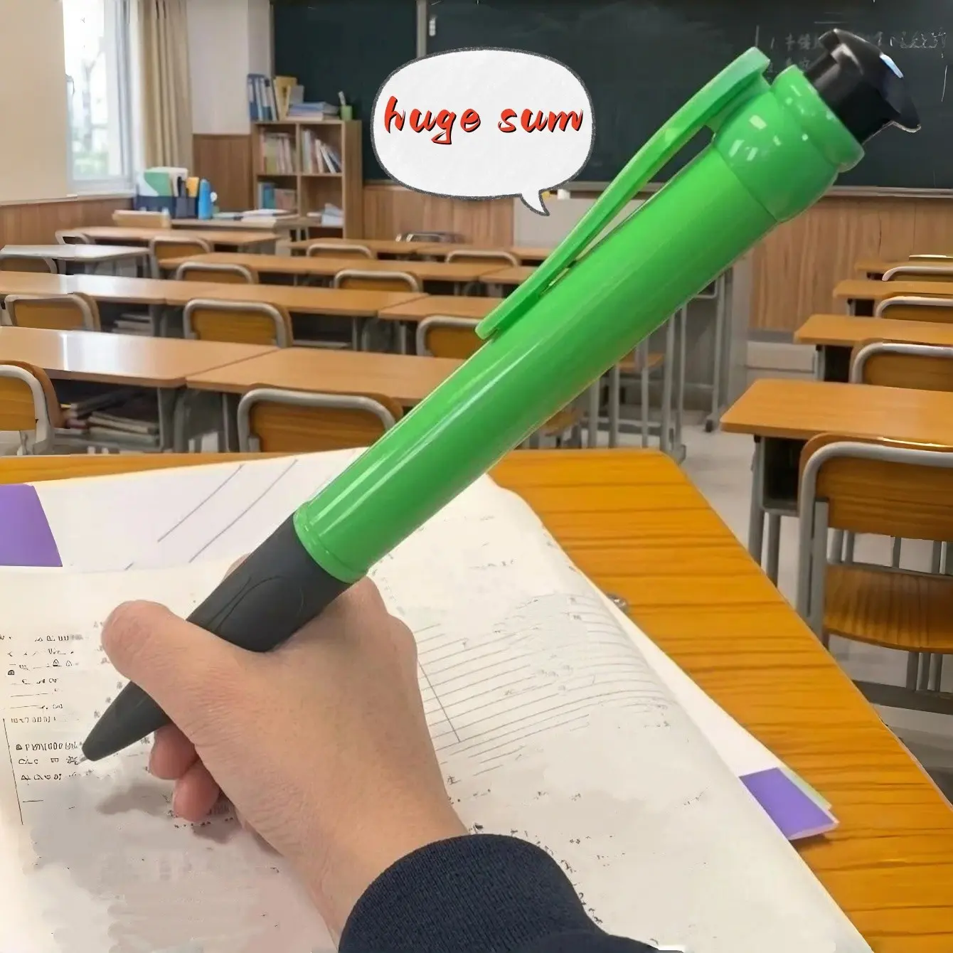 1pc large pen, 28cm long, stress-relieving, funny, oversized push-action ballpoint pen, jumbo pen, smooth writing, unisex, suitable for office and school students, fun and cute writing and signing pen, perfect gift for women and Teacher's Day