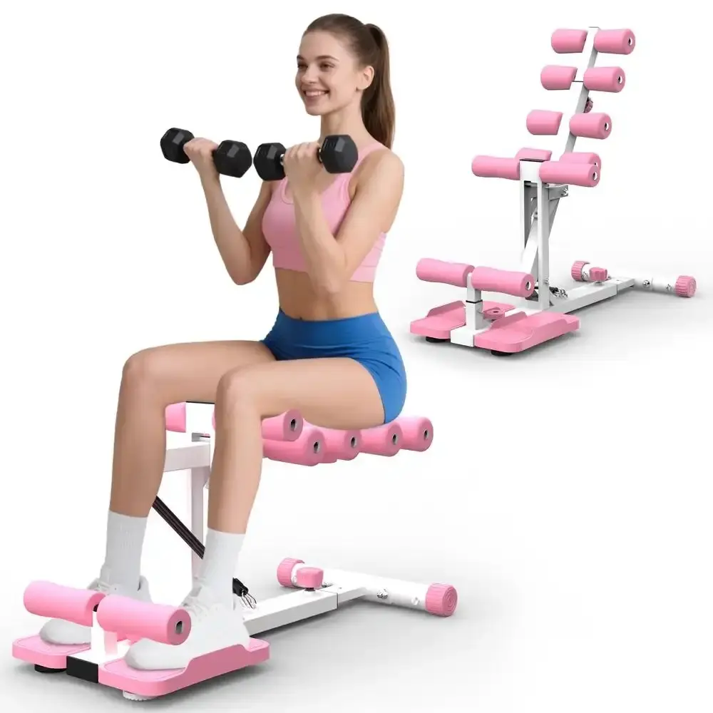 Compact Squat Multifunction Machine with Integrated Resistance Bands, Ergonomic Glute & Core Trainer, Non-Slip Base, 300 lbs Capacity, Maximizes Muscle Engagement, Home Gyms Workout Equipment for Beginner–Advanced Users