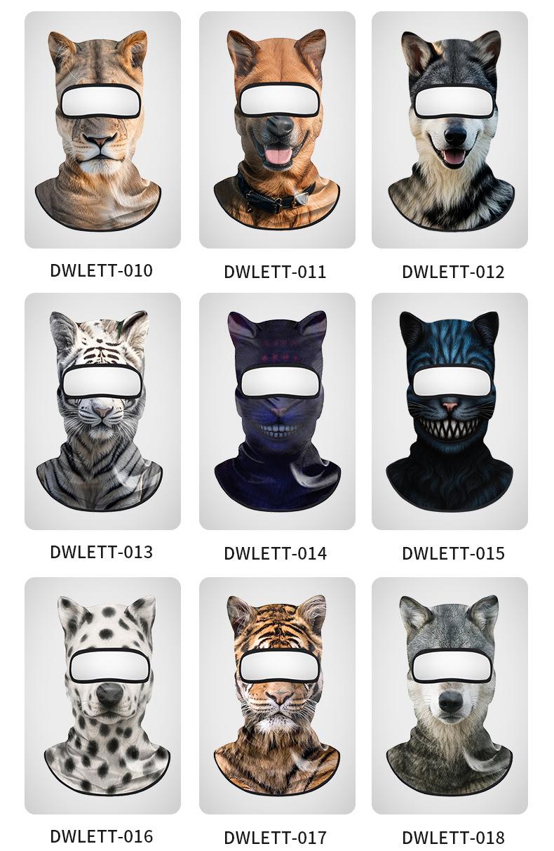 Sunscreen quick-drying motorcycle headgear dust-proof sunshade breathable mask animal series UV-proof ice silk headgear