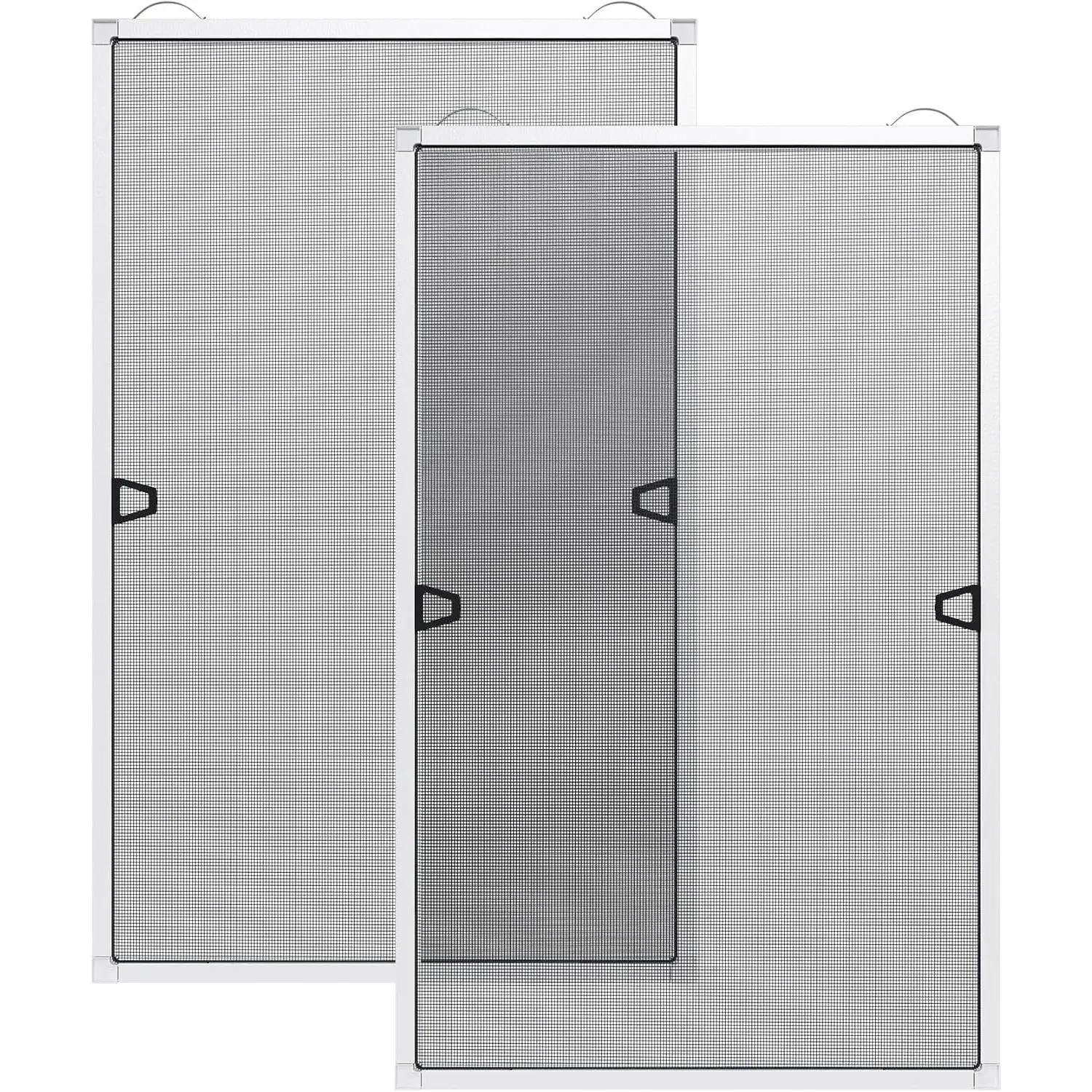 2 Sets DIY Window Screen Frame Kit, White, 46" x 46" | Easy Cut-to-Size Design Window Screen, Includes Screen Mesh, Frame Parts & Tools for Window Screen Replacement