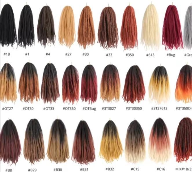 DB- African Style Kinky Curly Crochet Hair Synthetic Dreadlock Braiding Hair Extensions-DB