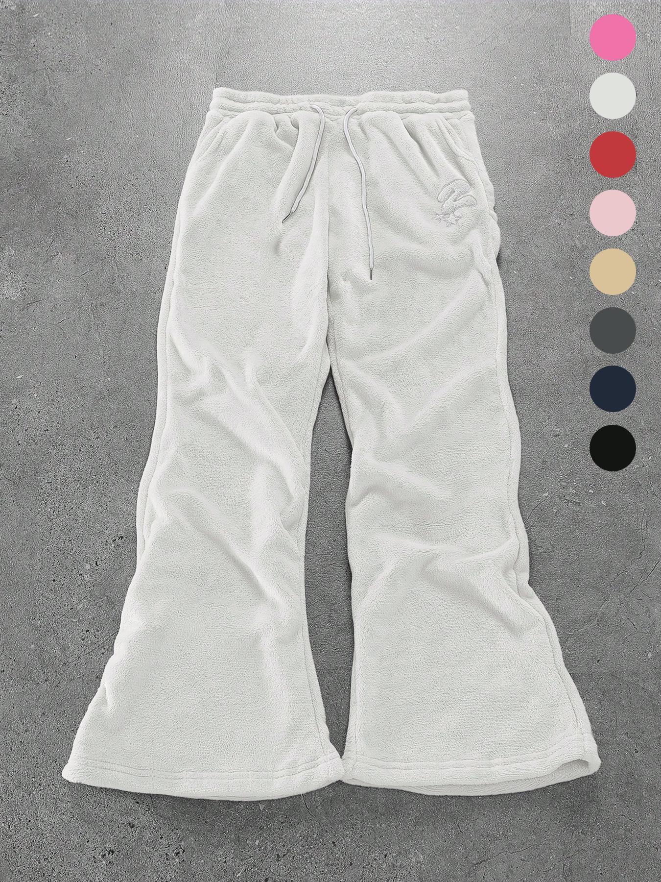 Men's Number & Star Patch Pants, Casual Comfy Trousers for Spring & Fall, Fashion Unisex's Bottoms for Daily Wear, Casual Streetwear Trousers