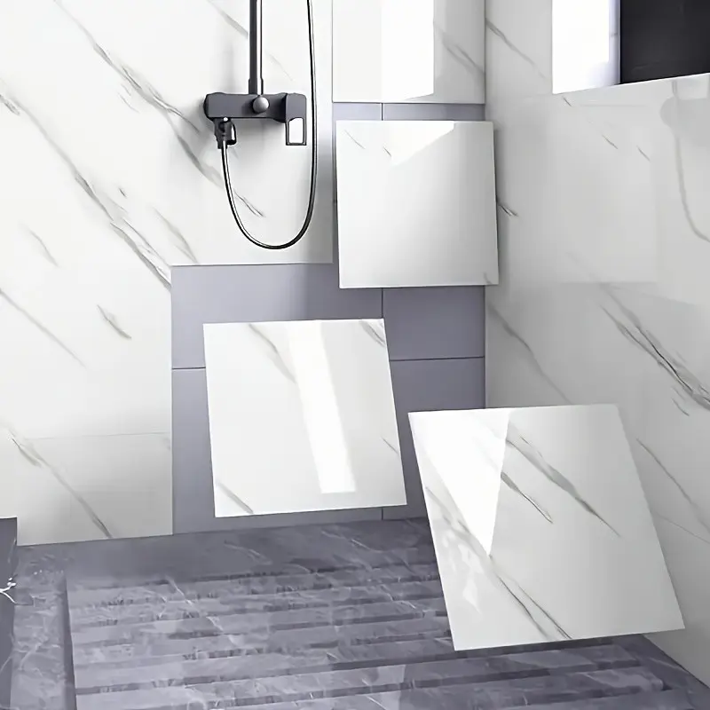 16/32 Pieces Tile Look Floor Stickers, 11.81x11.81 Inches, Easy Clean, Self-Adhesive, Removable, for Bathroom, Kitchen, Bedroom, Office, Tile Decal Set